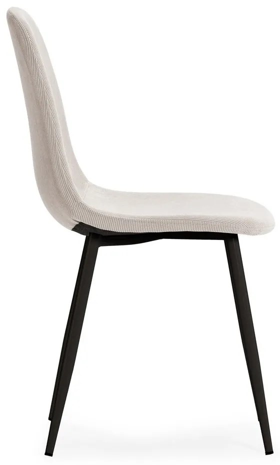 Krémovobiele čalúnené jedálenské stoličky v súprave 4 ks Minka – Marckeric