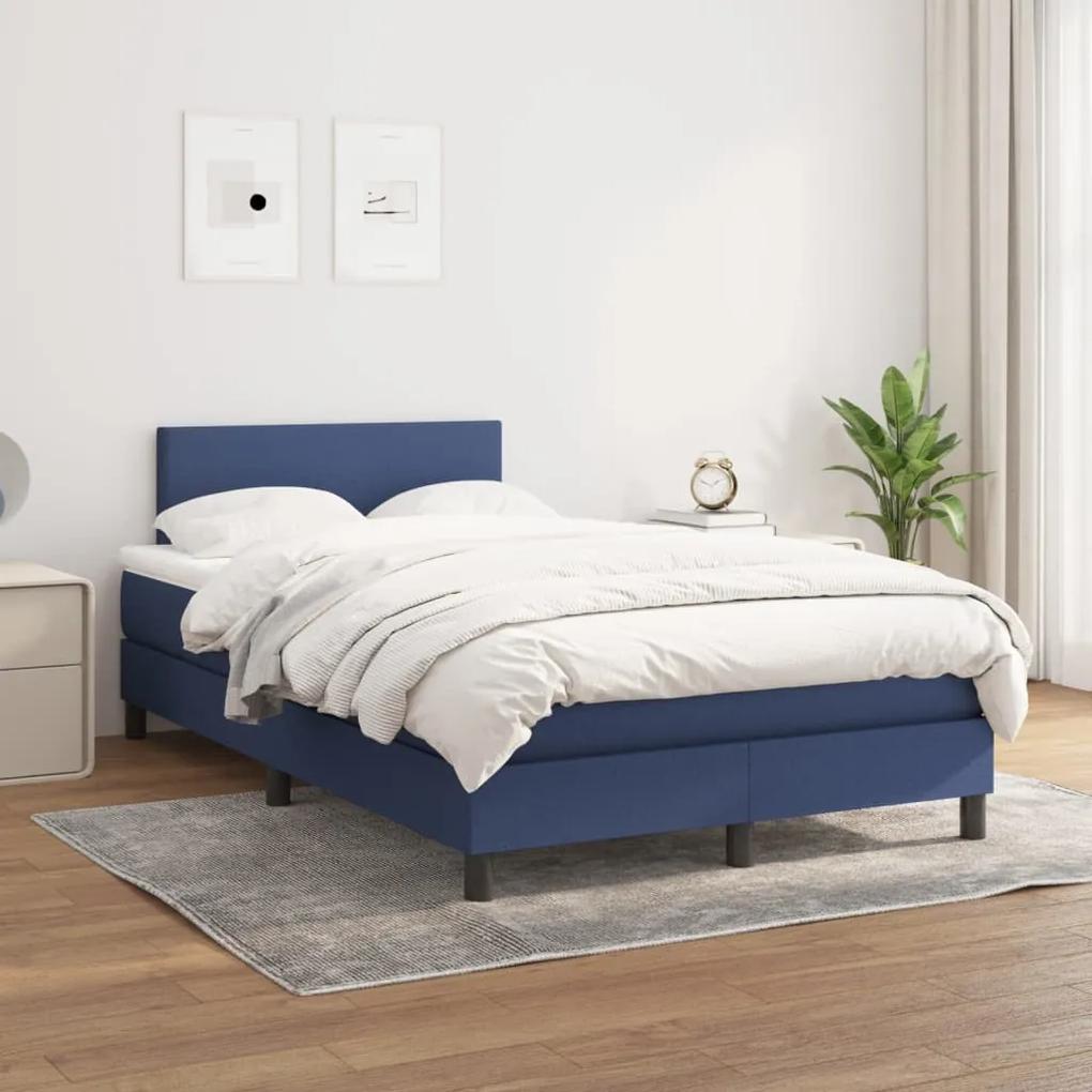 Boxspring posteľ s matracom modrá 120x200 cm látka 3139887