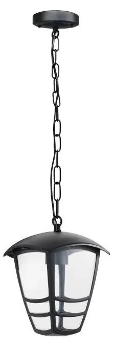 Vonkajší luster na reťazi TEVIO 1xE27/60W/230V IP54 čierna