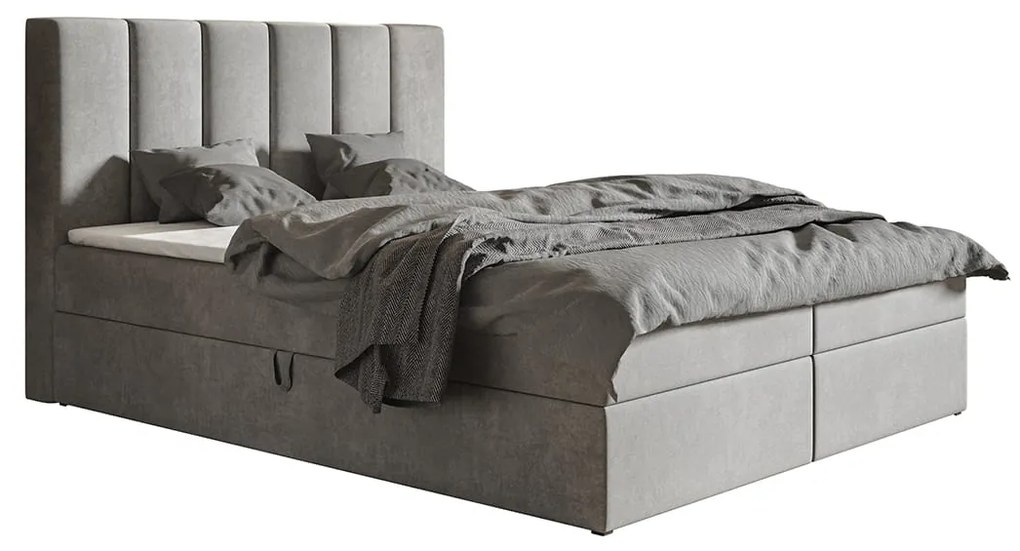 Čalúnená posteľ boxspring 160x200 S úložným priestorom