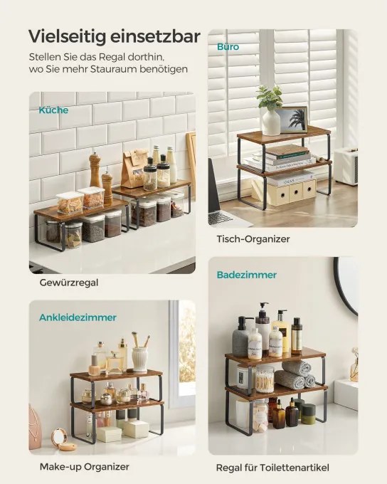 Set 4 kuchynských políc KCS022X01