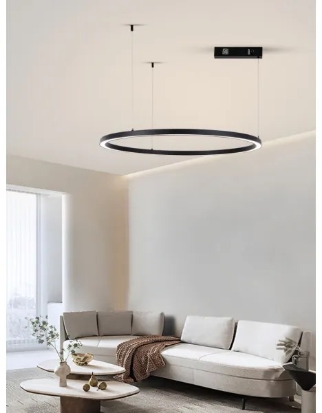 Immax NEO 07215L-LED Stmievateľný luster na lanku FINO 60W/230V 80cm čierna Tuya+DO