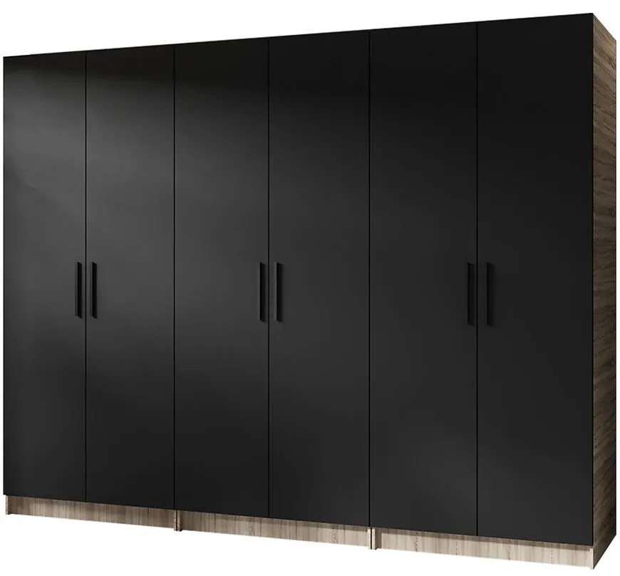 Skriňa X3 Gold 2d Dub Sonoma/Čierna