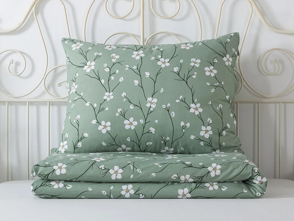 XPOSE® Bavlnené Renforcé obliečky BIANCA - zelené