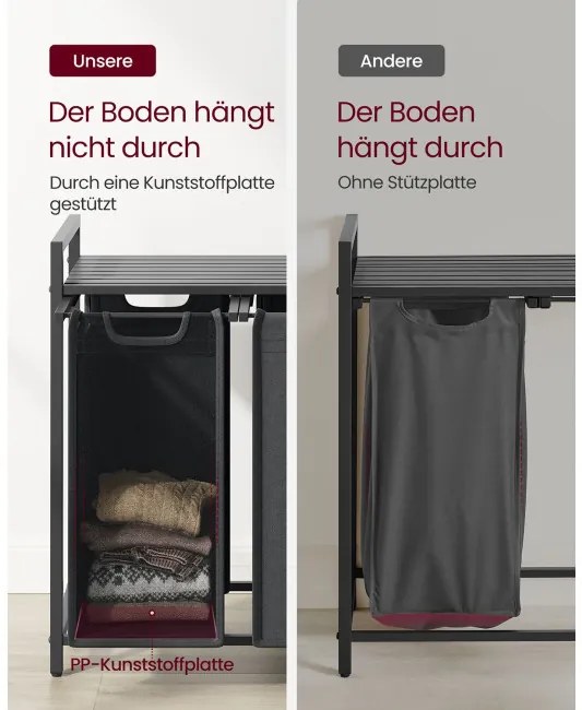 Kôš na bielizeň s policou BLH301G01