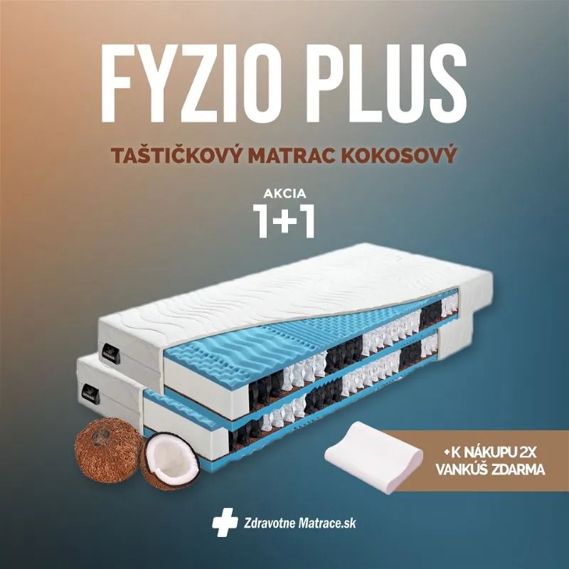 BENAB FYZIO PLUS taštičkový matrac kokosový (2ks) Poťah so striebrom