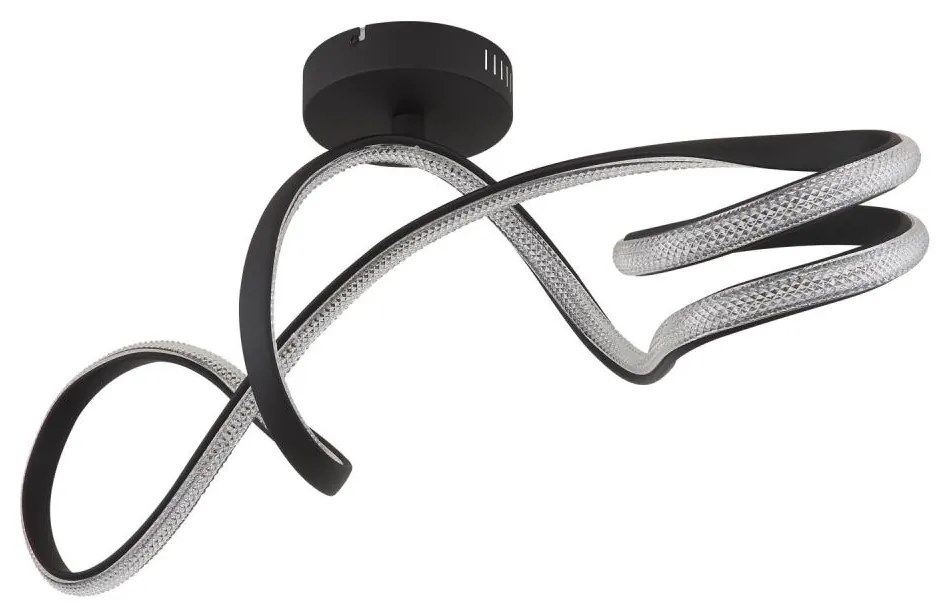 Globo 67341DS - LED Prisadený luster SWIRL LED/30W/230V čierna