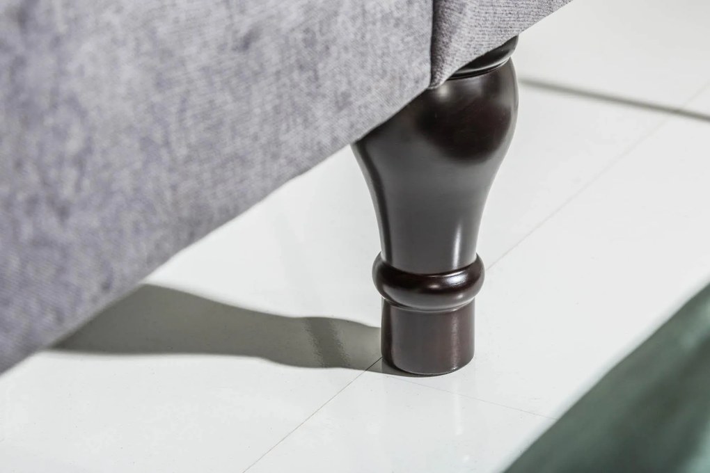 Dizajnová sedačka Rubby Chesterfield 225 cm sivá