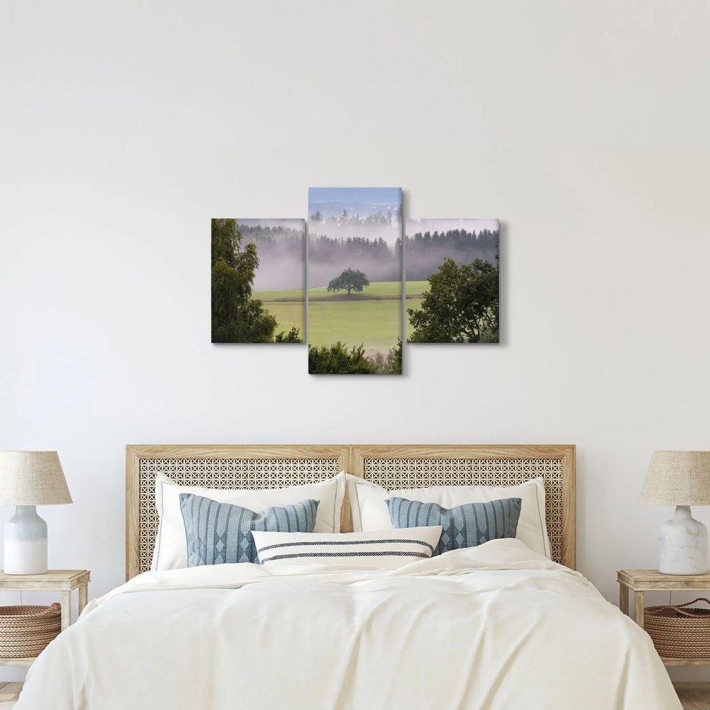 Obraz lúky so stromom (90x60 cm)