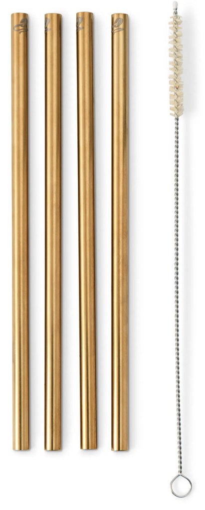 Kovové slamky, 4 ks