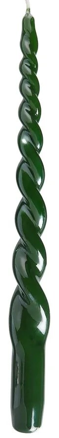 TWISTED Sada sviečok 4 ks 29 cm - zelená