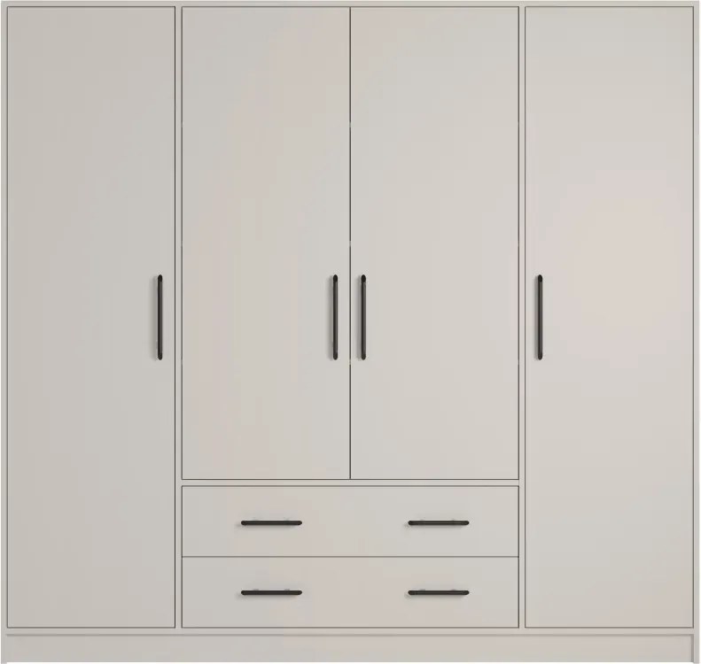 Šatník Smart 200 cm Kašmír, kašmír/zrkadlo