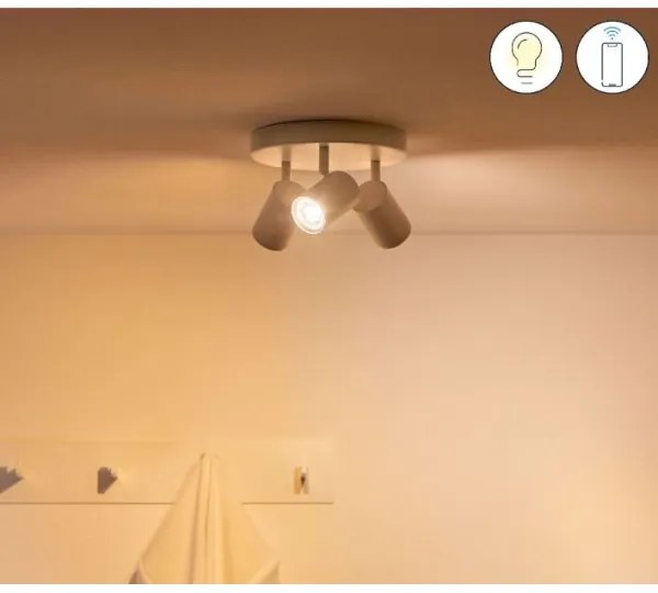 WiZ - LED RGBW Stmievateľné bodové svietidlo IMAGEO 3xGU10/4,9W/230V biela Wi-Fi