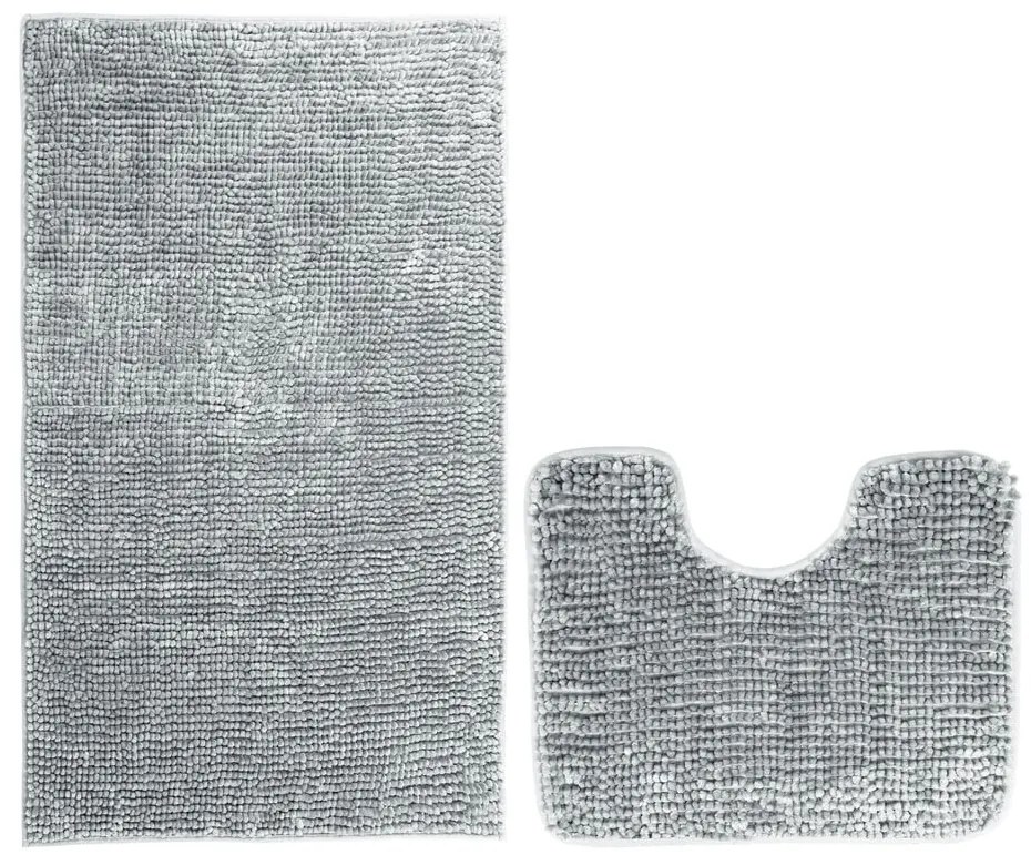Súprava 2 sivých kúpeľňových predložiek AmeliaHome Bati