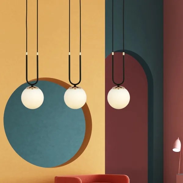 Luster na lanku GLAM 3xE14/10W/230V čierna