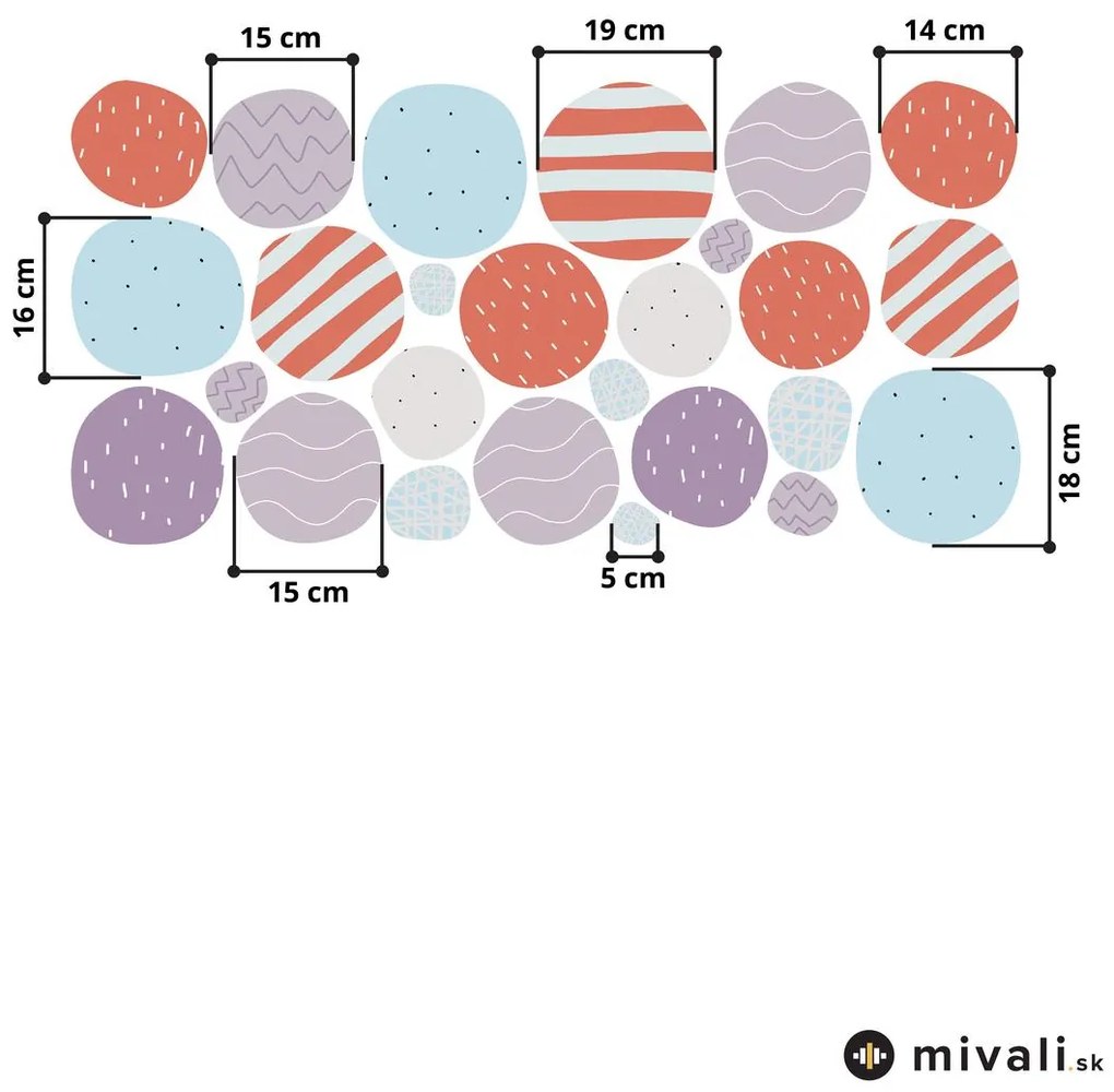 Samolepky na stenu - Dekoratívne kolieska II.