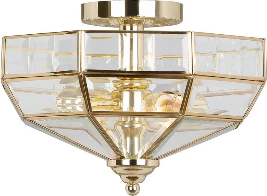 Elstead OLD-PARK-PB - Stropné svietidlo OLD PARK 2xE27/60W/230V zlatá