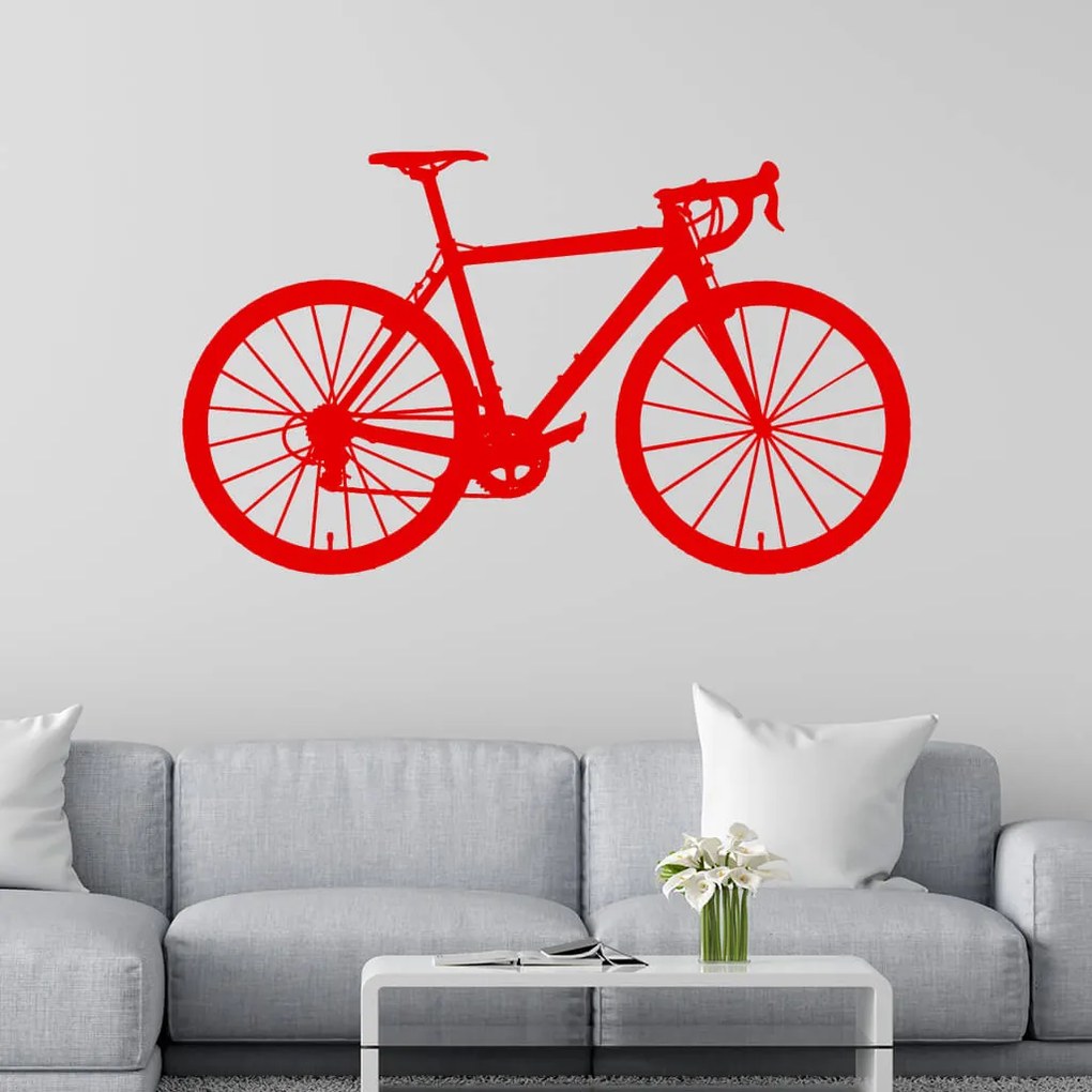 Veselá Stena Samolepka Bicykel Farba: zelená, Veľkosť: 100 x 58 cm