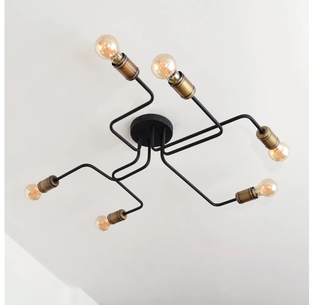 LED Prisadený luster TUBE 6xE27/15W/230V