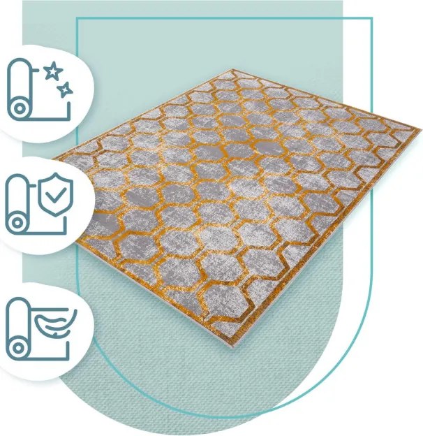 Koberec Agnella Soft Tehya Gold zlatý