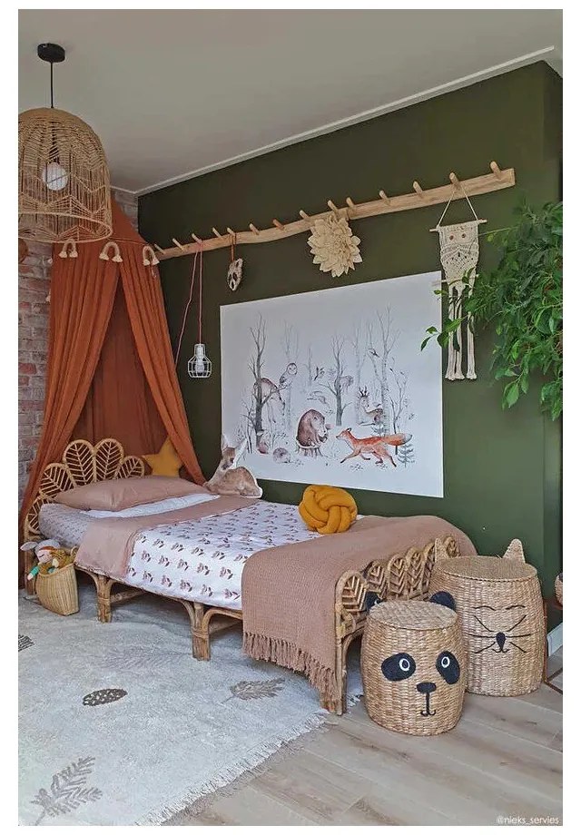 Krémový prateľný ručne tkaný bavlnený detský koberec 170x240 cm Pine Forest – Lorena Canals