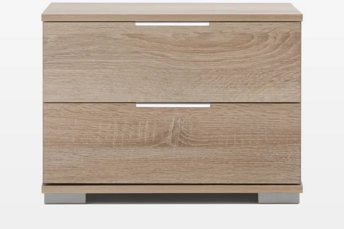 Nočný stolík Easy Plus, 2 zásuvky, dub sonoma