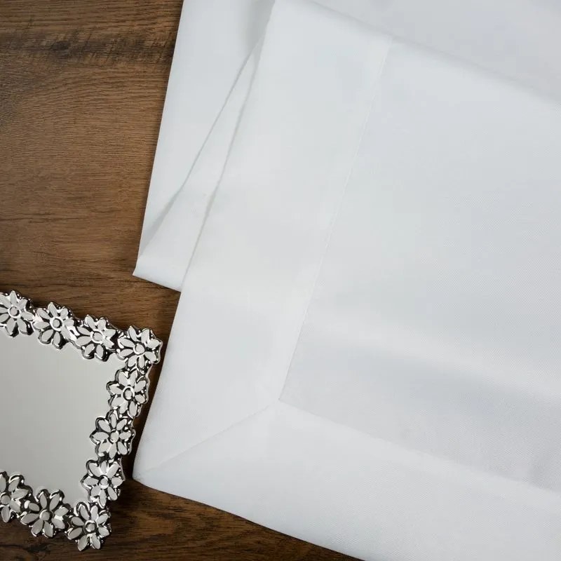 Vodoodpudivý behúň na stôl Aleksa 40 × 180 cm – biely