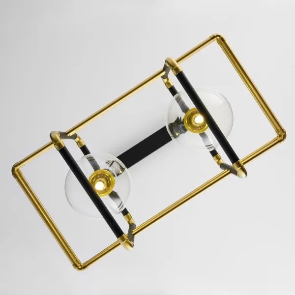 Jupiter 2029 - Luster na lanku FIORI 2xG9/10W/230V čierna/zlatá/číra