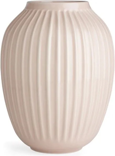 Svetloružová kameninová váza Kähler Design Hammershoi, výška 25 cm