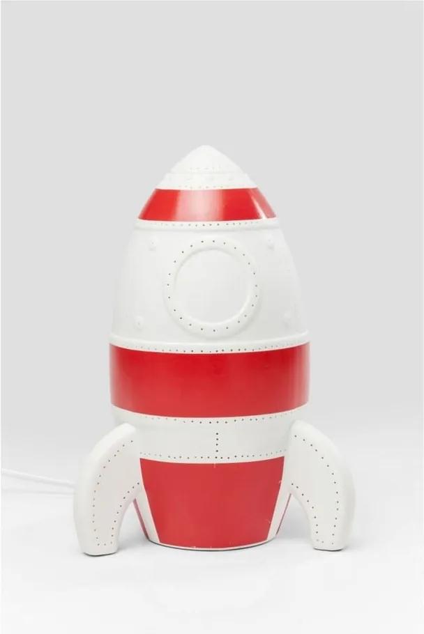 Červeno-biela stolová lampa Kare Design Rocket