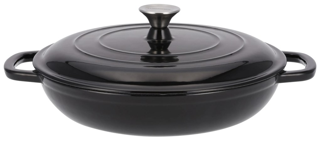 Silvercrest® Liatinová servírovacia panvica, Ø 30 cm (čierna) (100393085)