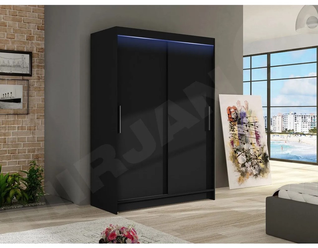 Skriňa Miami I, Farby: kašmír, Osvetlenie: osvetlenie LED RGB - farebné