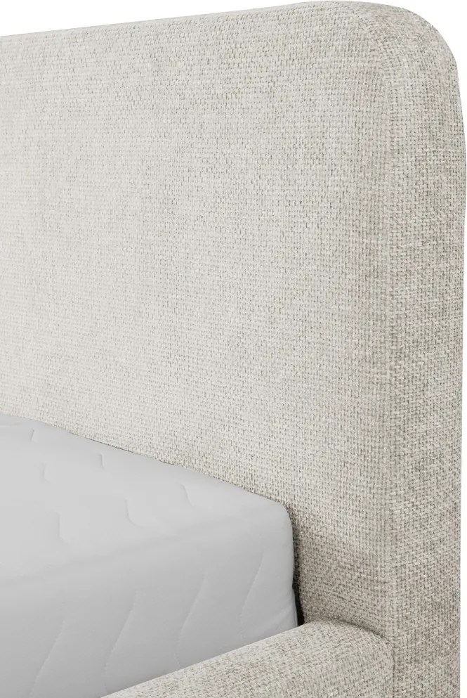 Posteľ Flamingo 180x200 cm, šedo-béžová štruktúrovaná tkanina