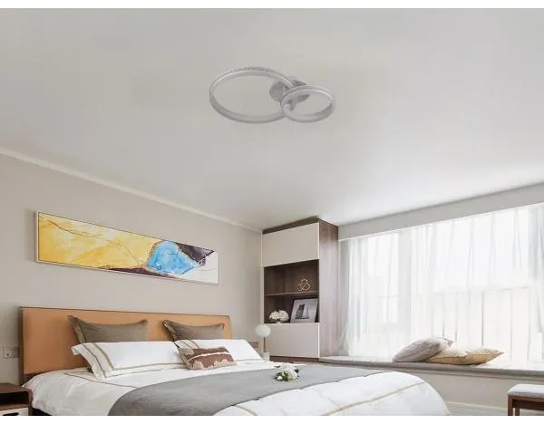 LED Stmievateľný prisadený luster LED/110W/230V 3000-6500K + diaľkové ovládanie