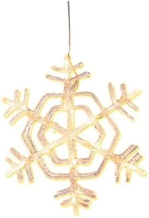 Závesná svietiaca hviezda Best Season Crystal Snowflake, 30 cm