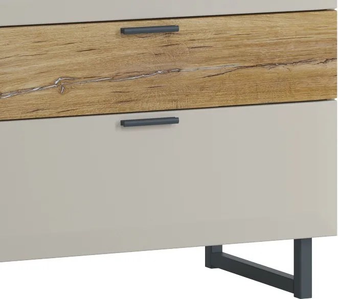 TV skrinka Romy, šedá/dub