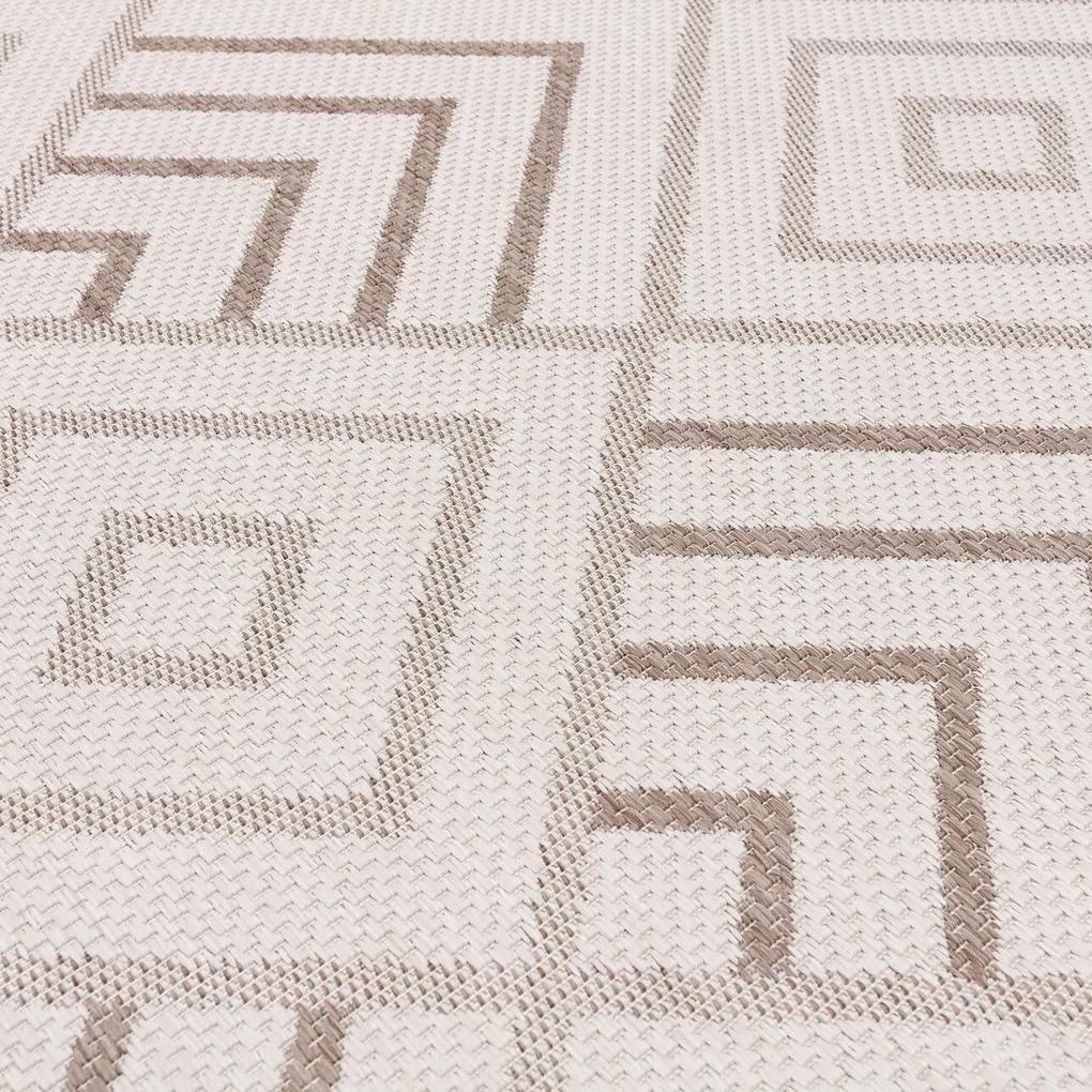Lineo Geometrický koberec z vlny a atramentu 200x290cm