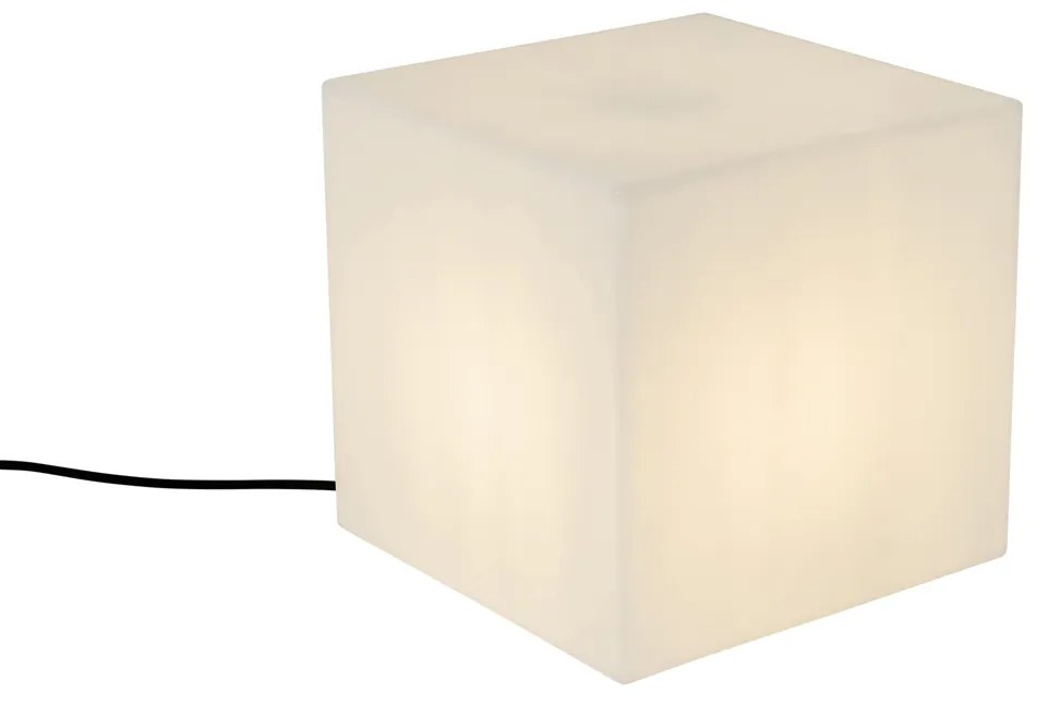 Inteligentná vonkajšia lampa biela 30 cm štvorcová vrátane LED A60 IP44 - Nura