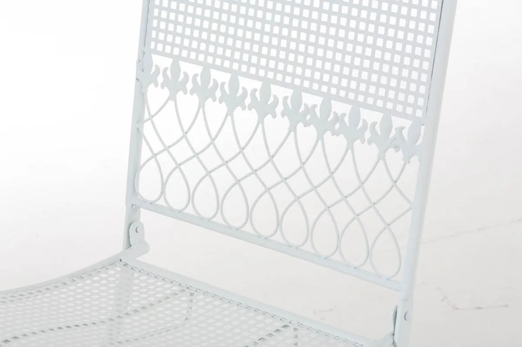 Kovová skladacia stolička Kiran - Biela