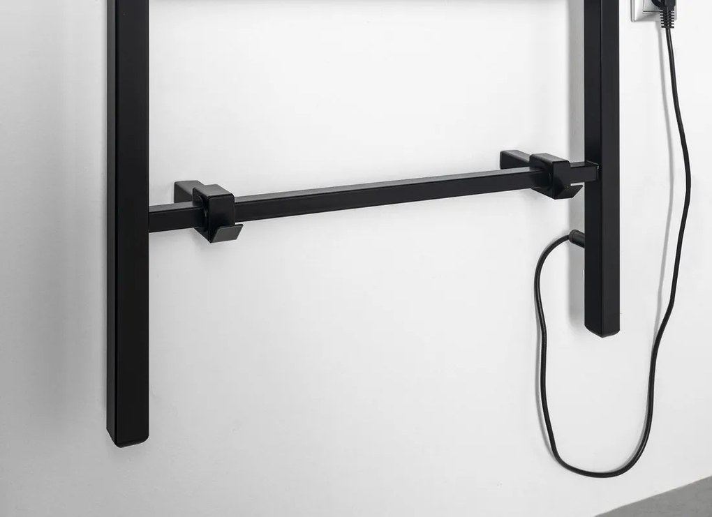 Sapho Sapho, BARBO elektrický sušiak uterákov, hranatý, 600x1600mm, 160 W, čierna mat, BB906