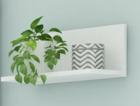 Nástenná polica Carlos, biela, 40 cm%