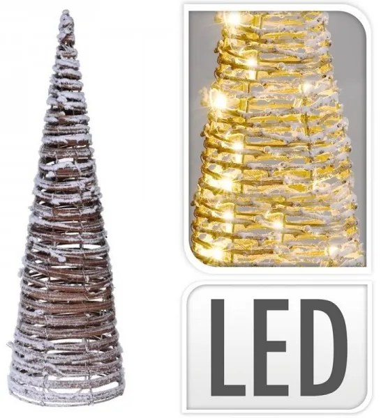 Vianočný stromček s LED – ratanový 60 cm