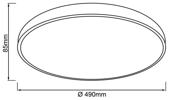 Brilliant - stmievateľné LED stropné svietidlo SLIMLINE LED/60W/230V pr. 49 cm čierne + DO