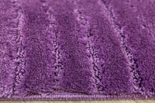 Kúpeľňový koberček Sara fialový, vlny