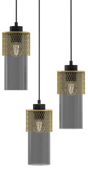 Luster na lanku GLAM 3xE27/60W/230V