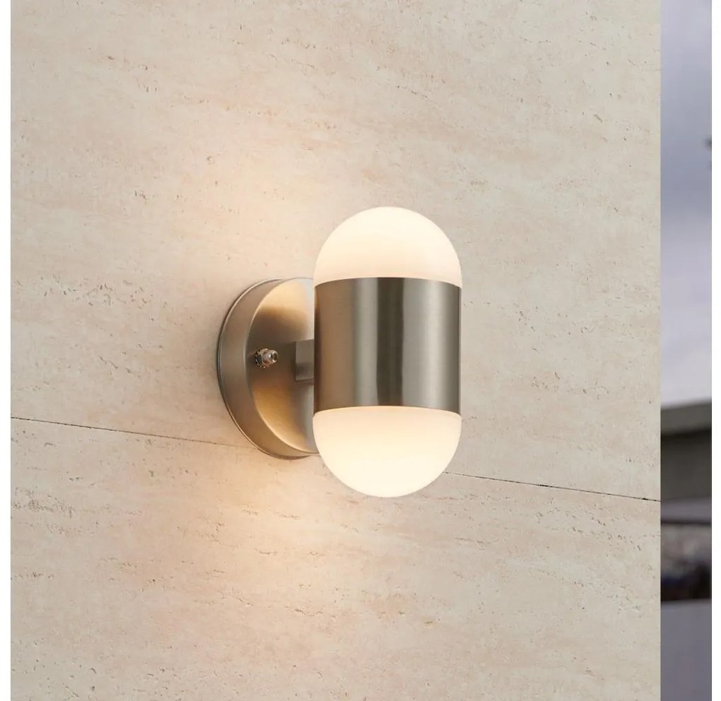 Eglo 75392 - LED vonkajšie nástenné svietidlo MEROLA 2xLED/3,7W/230V IP44, matný chróm