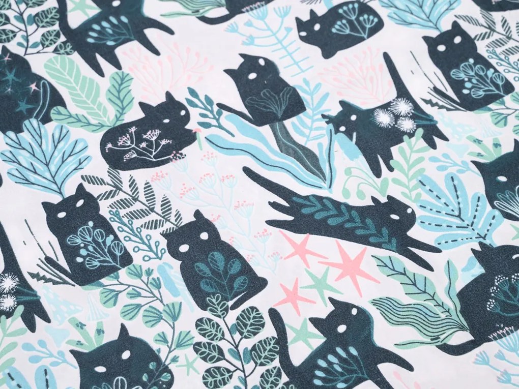 Obliečky z mikrovlákna CREEPY CATS farebné Rozmer obliečky: 70 x 90 cm | 140 x 200 cm