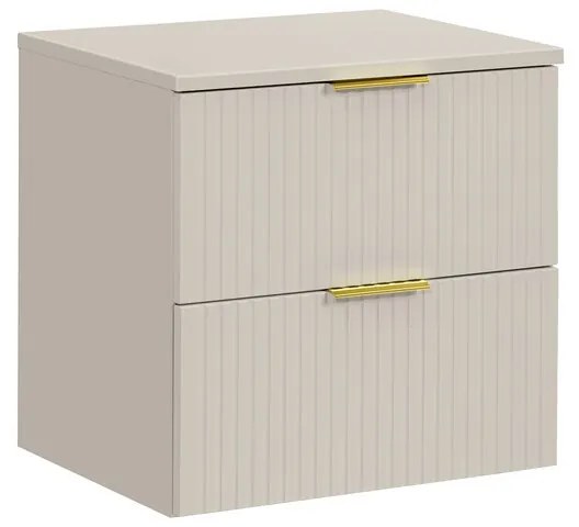 Závesná skrinka Adele Cashmere s doskou 60 cm kašmírová