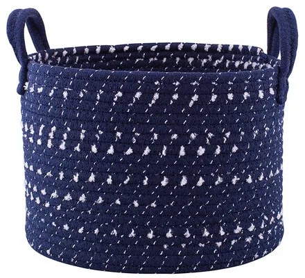 Altom Bavlnený okrúhly košík Dark blue, 28 x 20 cm, pr. 28 cm