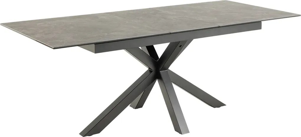 Jedálenský rozkladací stôl Heaven 168/210 cm čierny